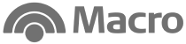 logo de macro en blanco y negro